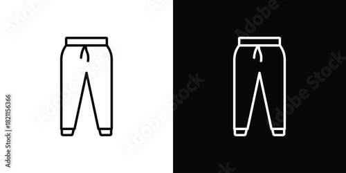 Sweatpants icon outline. Vector isolated pictogram for web