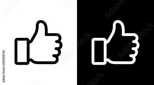 Thumbs Up With Icon Set Design