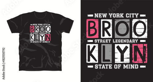 New york city brooklyn street legendary state of mind vector design