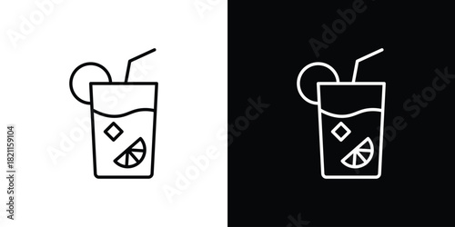 Tom Collins icon outline. Vector isolated pictogram for web