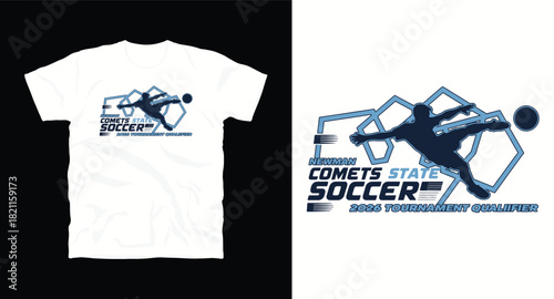 Newman comets state soccer qualifier t-shirt design concept