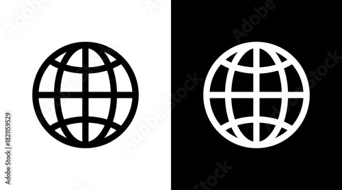 Globe With Icon Set Design