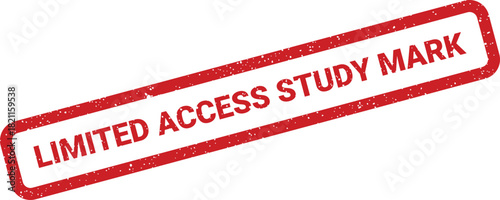 Distressed red rubber stamp vector indicating LIMITED ACCESS STUDY MARK for restricted documentation