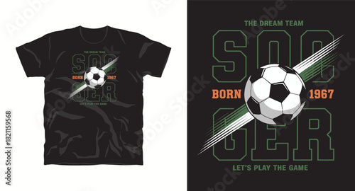 Soccer ball vector illustration for t shirt design