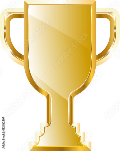 winner cup gold icon. Isolated on transparent background.