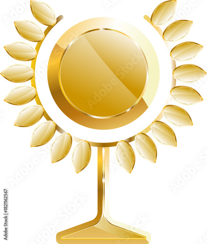 winner cup gold icon. Isolated on transparent background.