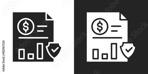 liabilities Icon In Black And White Glyph Style