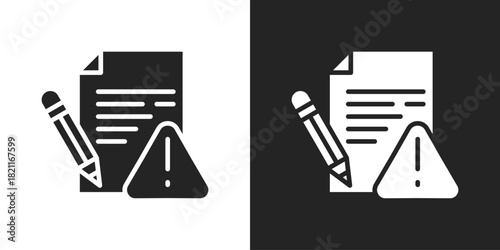risk assessment Icon In Black And White Glyph Style