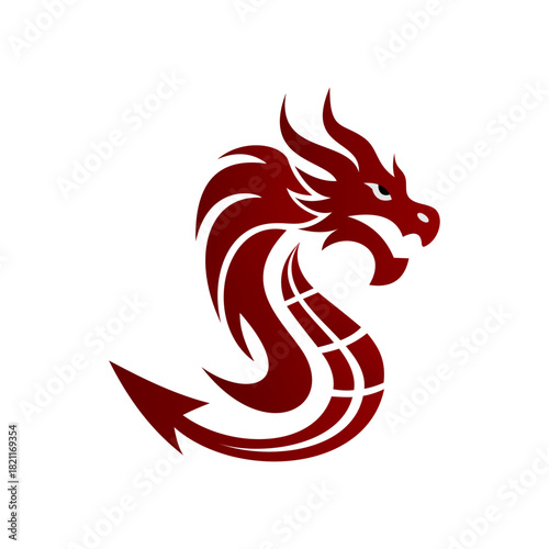 Dragon Business Logo Template - Power Symbol. Vector Illustration