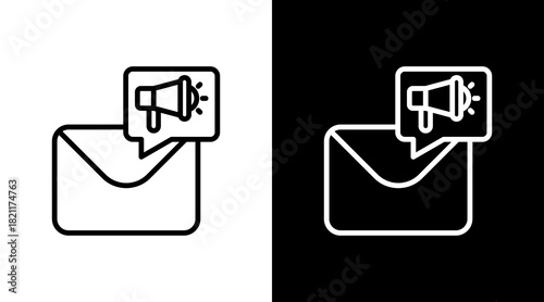 Email Marketing With Icon Set Design