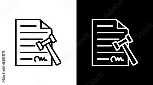 Contract With Icon Set Design
