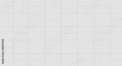 Abstract composition of white squares and rectangles arranged in a grid pattern, creating a minimalist background.