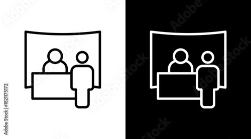 Trade Show With Icon Set Design