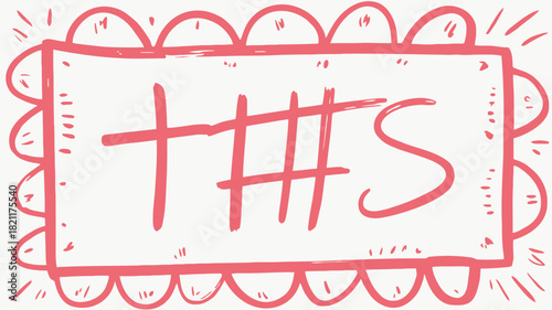 Abstract decorative element with vibrant pink and geometric shapes perfect for graphic design projects