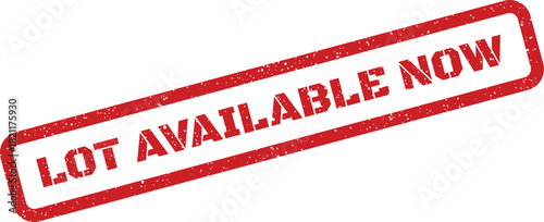 Grunge textured stamp signifying land lot availability, perfect for property advertisements and real estate updates