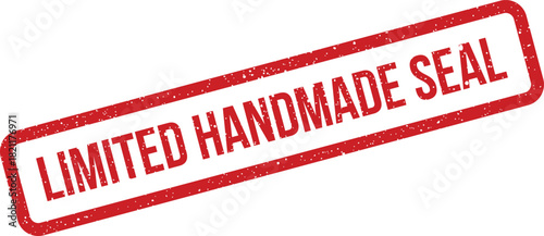 Grungy rectangular seal featuring LIMITED HANDMADE SEAL text, signifying authentic handcrafted products with exclusivity