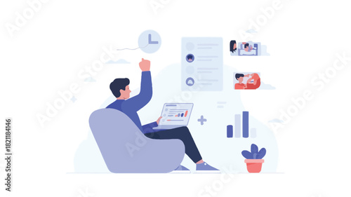 Joyful person celebrating the end of a successful and productive week feeling accomplished and happy with their achievements illustrating positive work life balance and motivation