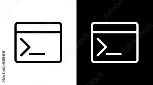 Terminal With Icon Set Design