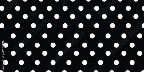 Black Polka dot seamless pattern. Polka dot Texture background. Black Dotted pattern. White seamless pattern with black polka dots.