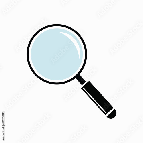 Magnifying Glass Icon for Zooming In and Searching for Information and Details
