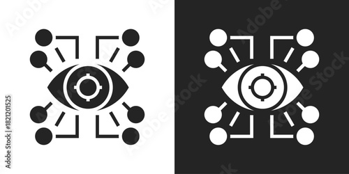 Vision Icon In Black And White Glyph Style