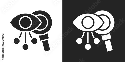Search Icon In Black And White Glyph Style