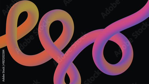 Abstract fluid gradient flowing artfully against black, inviting creativity and modern design solutions for your projects, dynamic and visually stunning