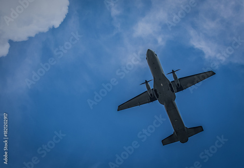 Military plane on the military parade during Feast of the Polish Armed Forces, Warsaw, Poland