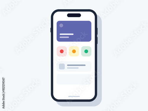 Smartphone Interface Displaying User Interface Elements