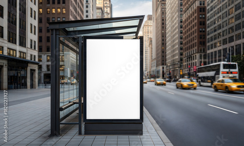 An image of a Bus Stop on a street