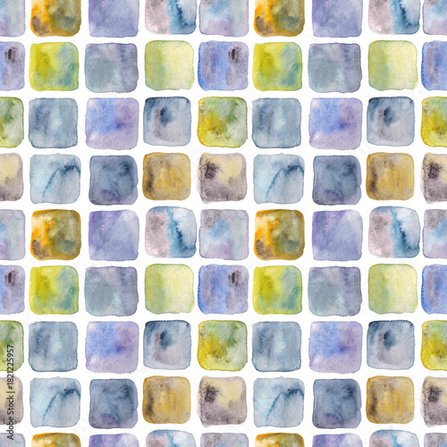 Seamless watercolor abstract pattern. Hand-drawn illustration for fabric, wrapping paper. decoupage, fabrics and etc