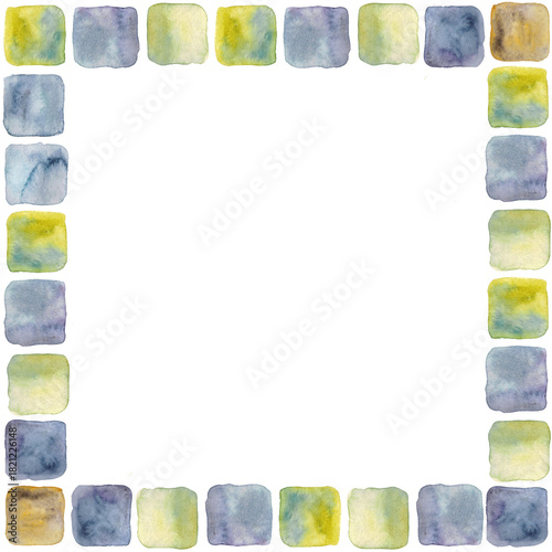 Decorative frame made of abstract elements. Decor for postcards. signs, posters, invitations, congratulations