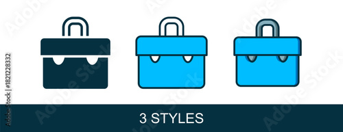 Filled outline Briefcase icon isolated on white background. Business case sign. Business portfolio. Vector