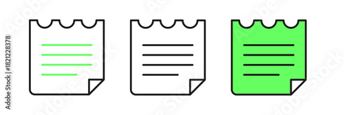 Set line Notebook icon isolated on white background. Spiral notepad icon. School notebook. Writing pad. Diary for school. Vector