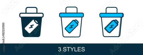 Filled outline Trash can icon isolated on white background. Garbage bin sign. Recycle basket icon. Office trash icon. Vector