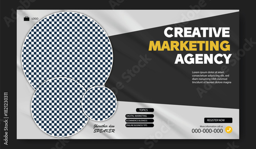 Modern creative marketing agency team collaborating on digital strategy with laptops and globes in dynamic presentation