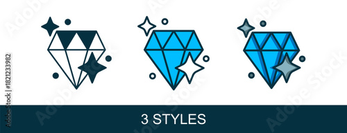 Filled outline Diamond icon isolated on white background. Jewelry symbol. Gem stone. Vector