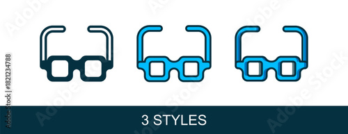 Filled outline Glasses icon isolated on white background. Eyeglass frame symbol. Vector