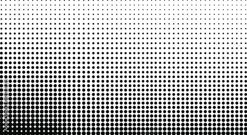 Black and white halftone dots pattern abstract vector texture background for graphic design print material and modern minimalist digital media screensaver wallpaper backdrop