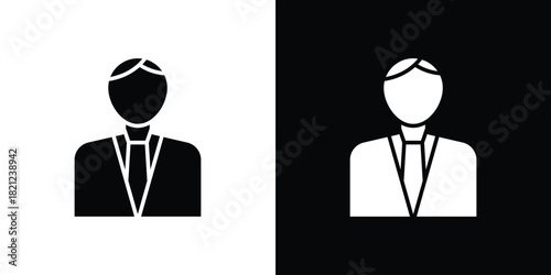 Businessman icons vector silhouette design. Vector flat graphic design illustration.