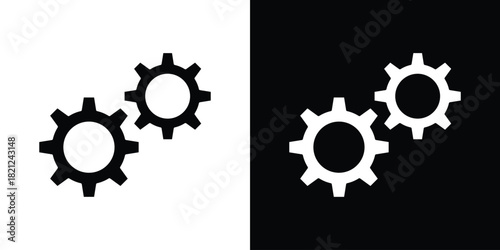 COGS icons vector silhouette design. Vector flat graphic design illustration.