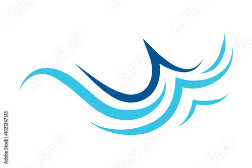 Line water wave icon. Wavy lines water. Vector illustration line icon with simple doodle wave