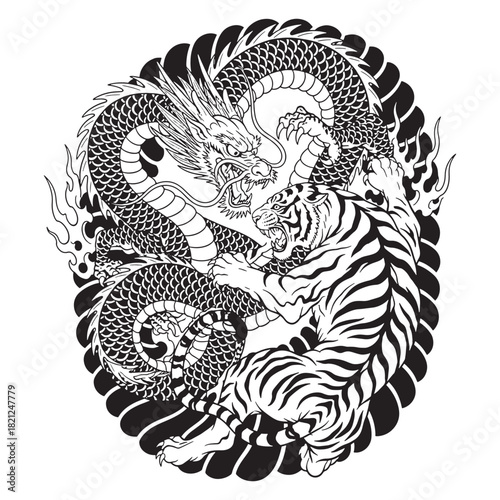 illustration vector graphic of tattoo sketch