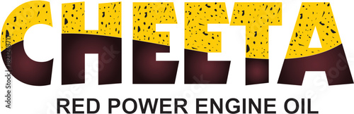 Cheeta red power engine oil creative logo design concept for company advertising with modern style it attracts customers to sales item