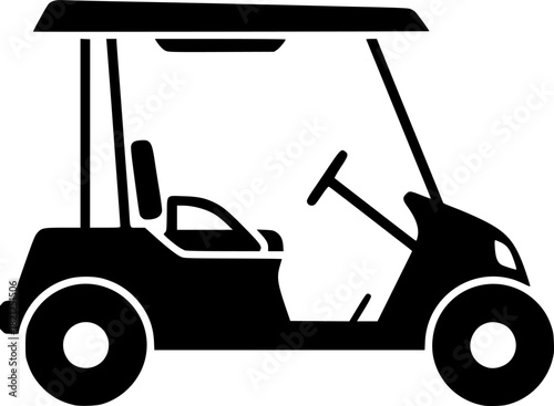 Cartoon Golf Cart vector Illustration
