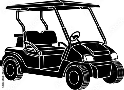Cartoon Golf Cart vector Illustration
