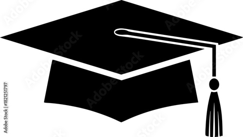 graduation cap silhouette illustration
