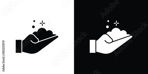 Foam icons vector silhouette design. Vector flat graphic design illustration.