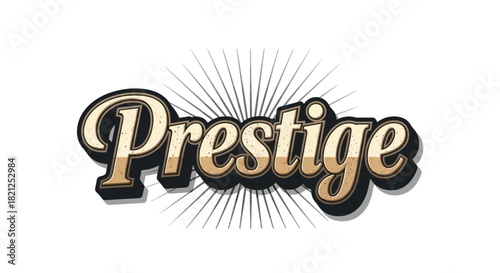 Vintage Prestige Text Effect Graphic Design Illustration