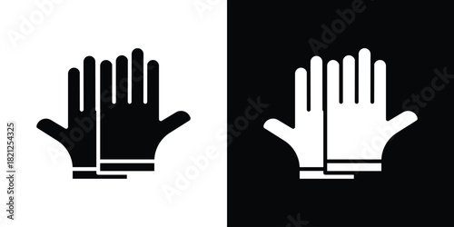 Gloves icons vector silhouette design. Vector flat graphic design illustration.